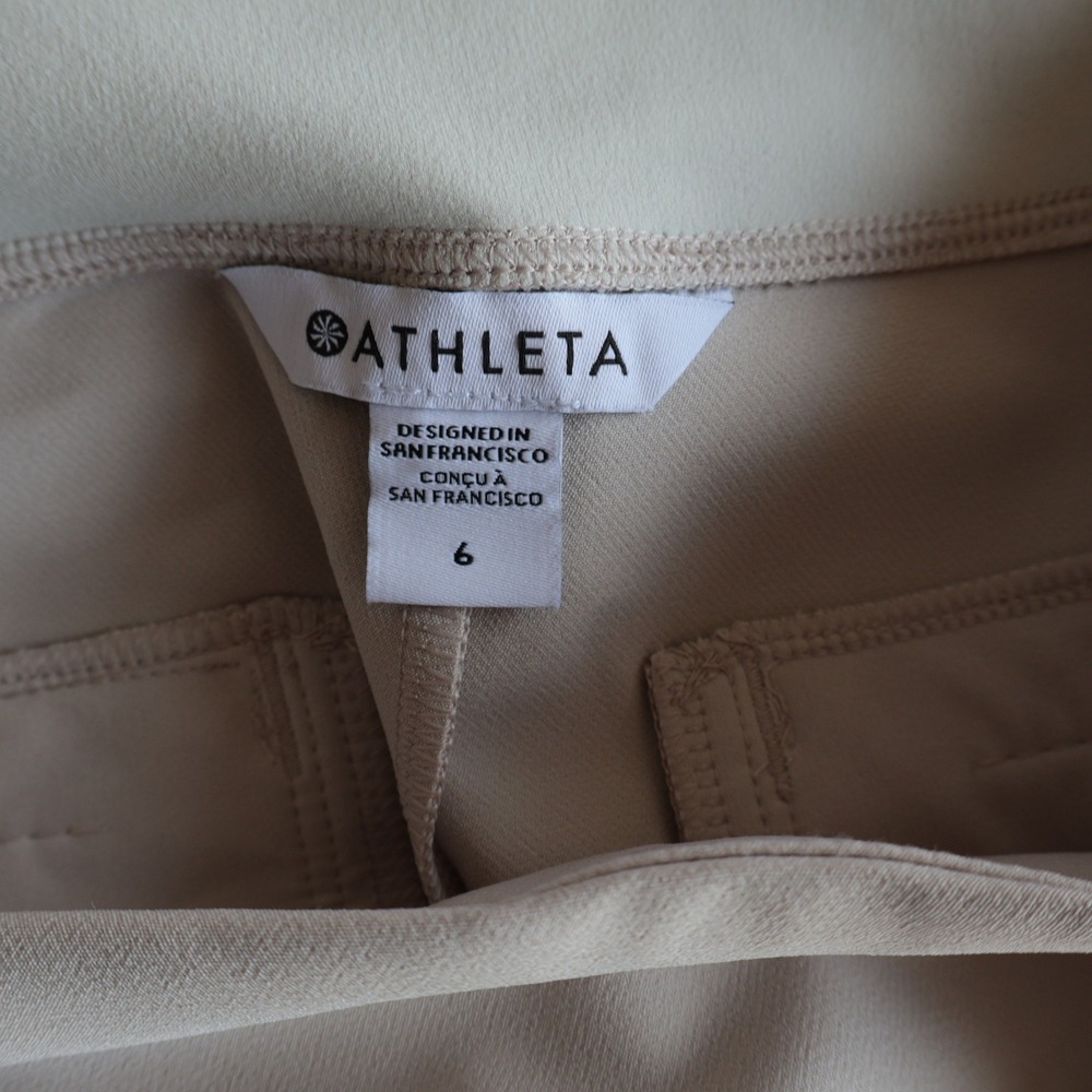 Athleta Endless Pant Beige Tan High Rise Straight Leg Trousers 533636 Size 6 NWT - Picture 4 of 12